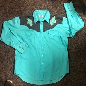 Men’s Ely Diamond  Pearl snap shirt